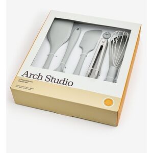 NWT Arch Studio Silicone Utensils, Set of 5, Exclusively COLOR GRAY